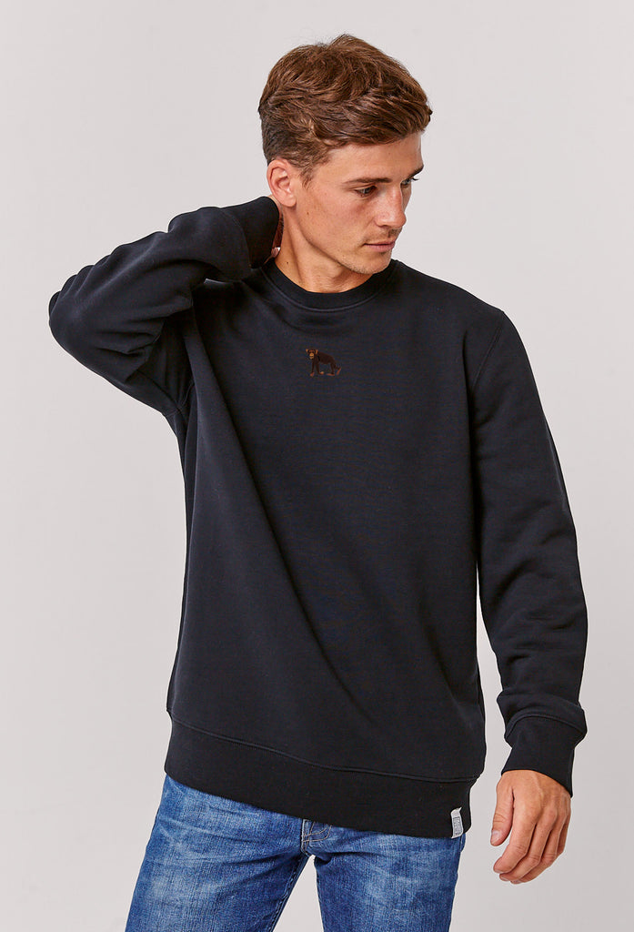 Chimpanzee Monkey Embroidered Organic Sustainable Sweatshirt Jumper Big Wild Thought
