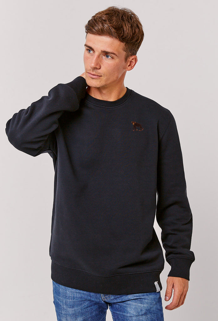 Chimpanzee Monkey Embroidered Organic Sustainable Sweatshirt Jumper Big Wild Thought