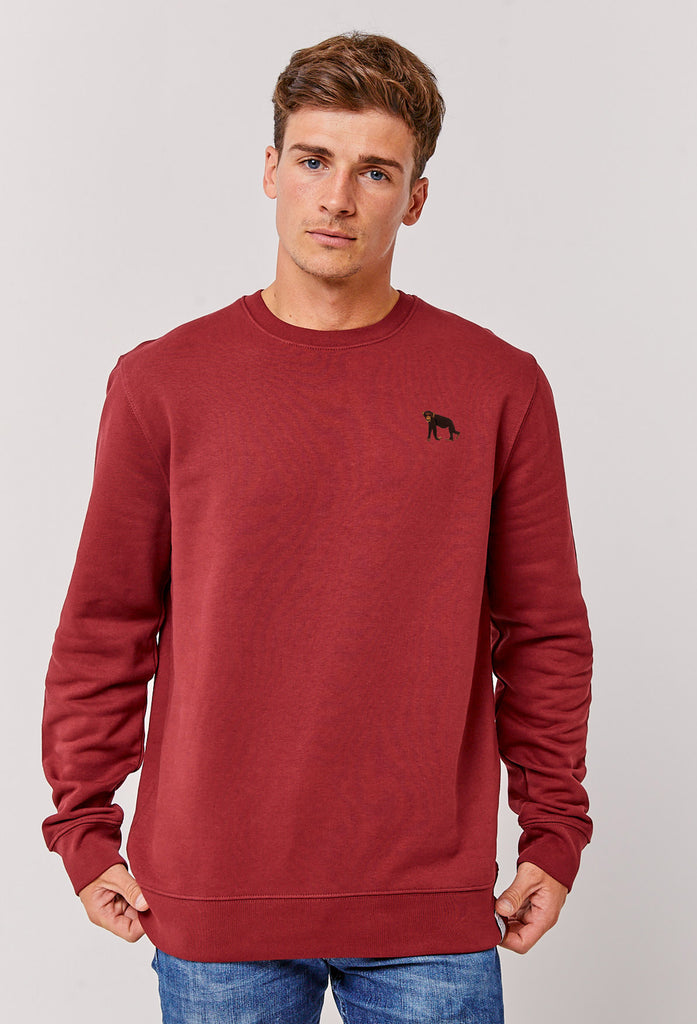 Chimpanzee Monkey Embroidered Organic Sustainable Sweatshirt Jumper Big Wild Thought
