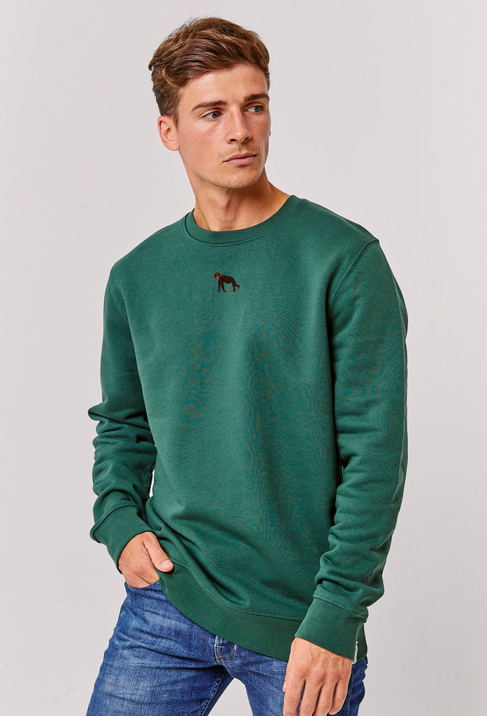 Chimpanzee Monkey Embroidered Organic Sustainable Sweatshirt Jumper Big Wild Thought