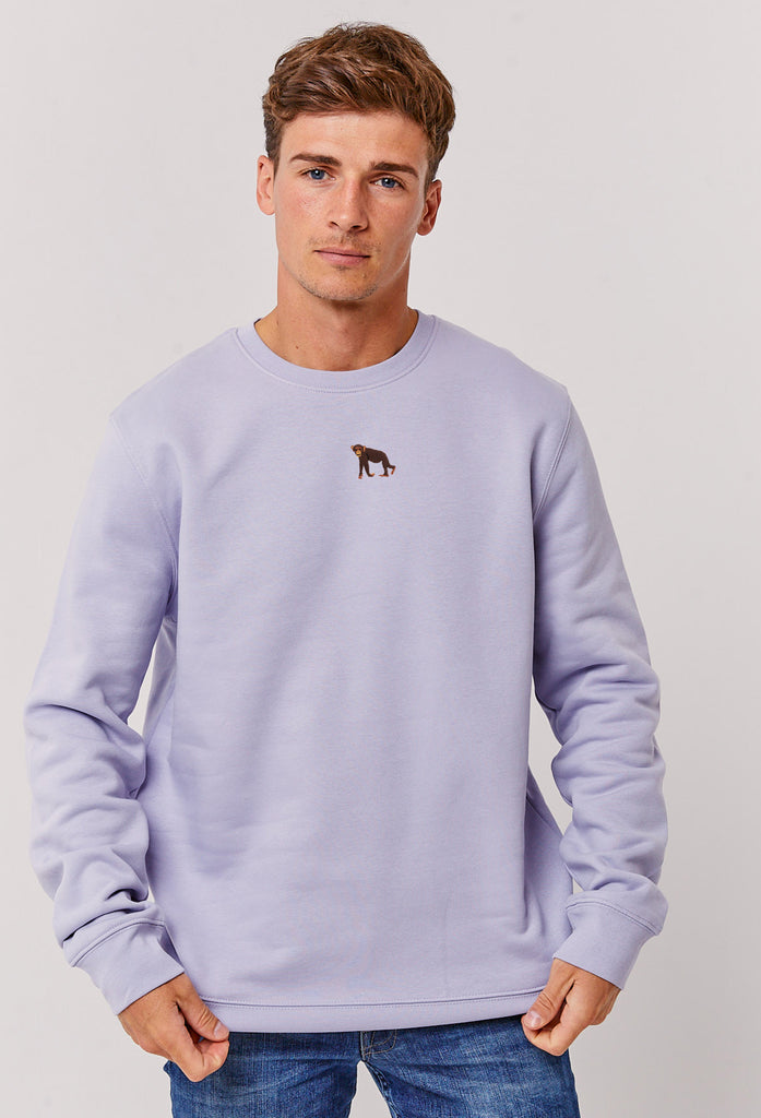 Chimpanzee Monkey Embroidered Organic Sustainable Sweatshirt Jumper Big Wild Thought