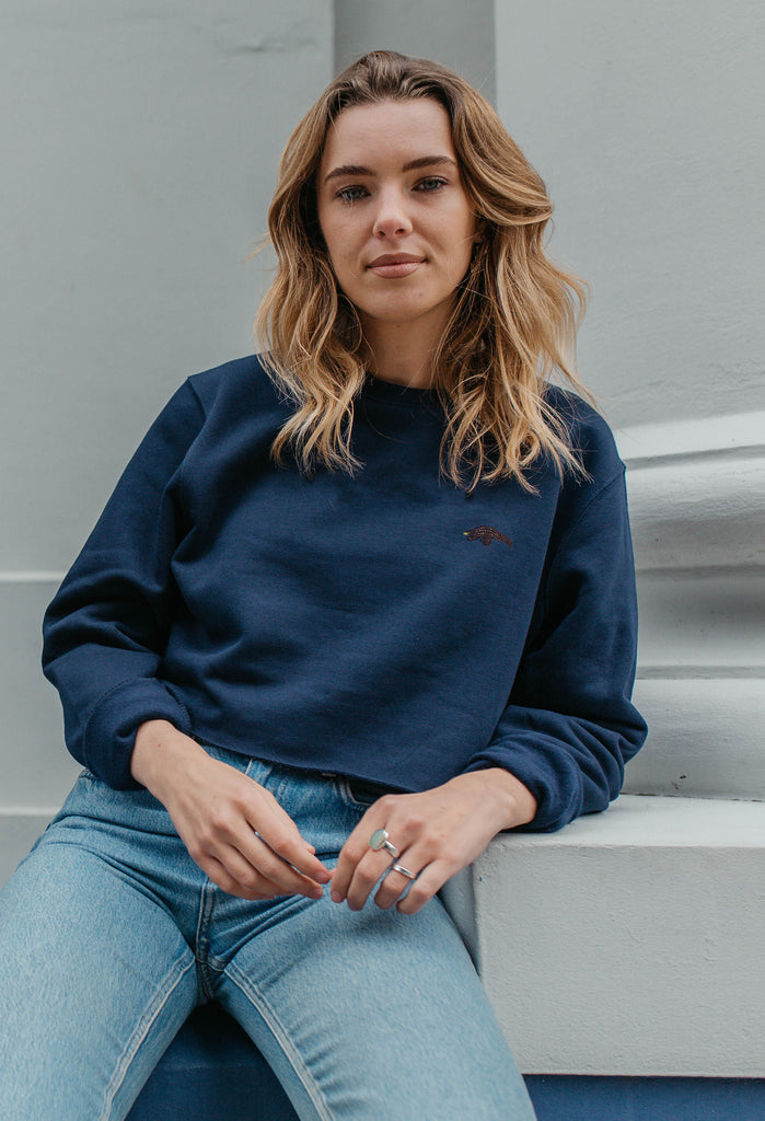 pangolin womens cropped sweatshirt Big Wild Thought