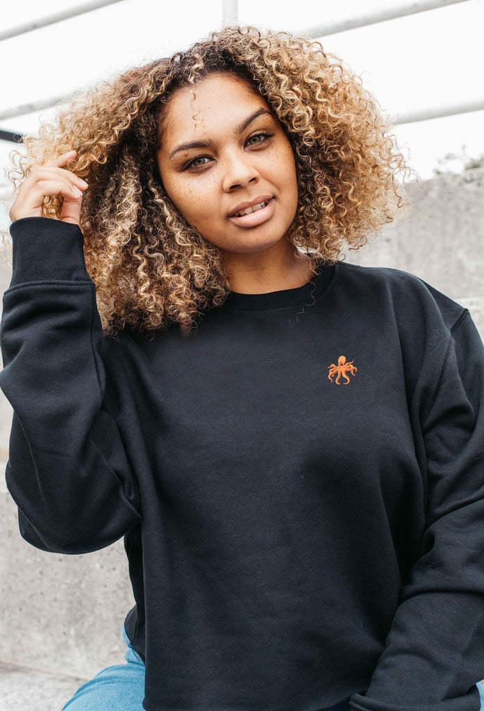octopus womens cropped sweatshirt Big Wild Thought