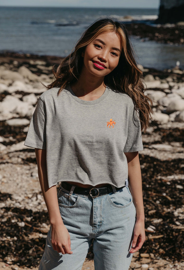 octopus womens cropped t-shirt Big Wild Thought