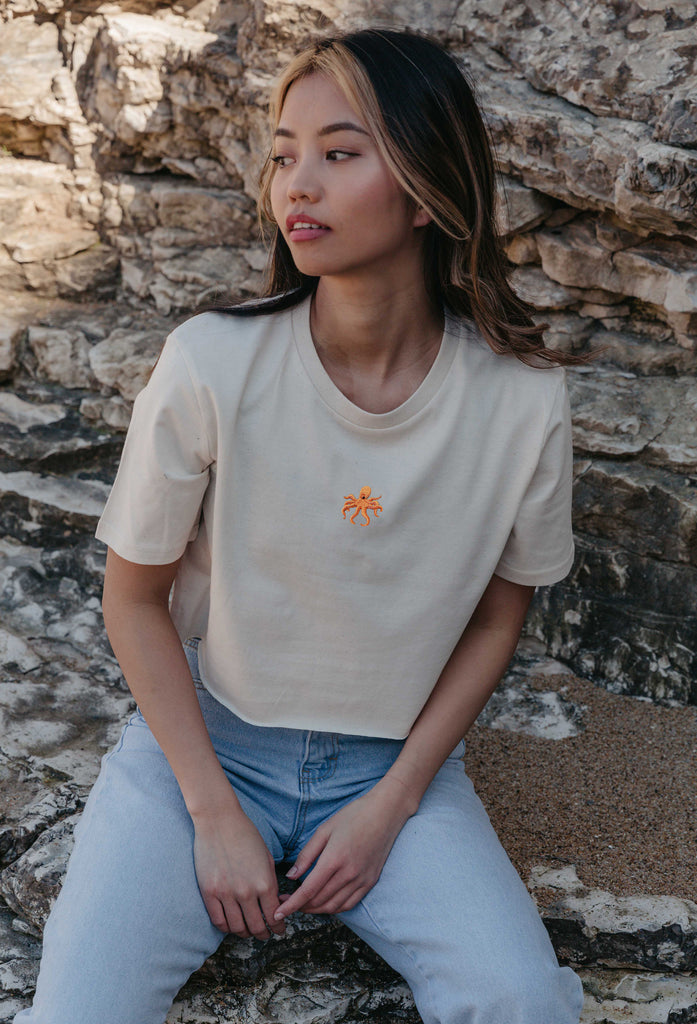 octopus womens cropped t-shirt Big Wild Thought