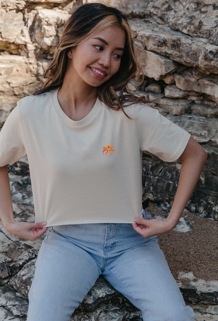 octopus womens cropped t-shirt Big Wild Thought