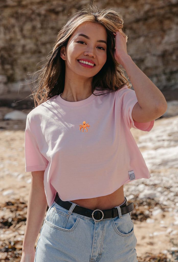 octopus womens cropped t-shirt Big Wild Thought