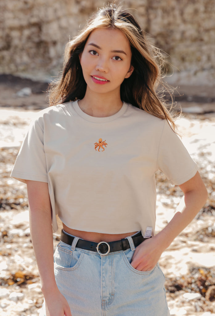 octopus womens cropped t-shirt Big Wild Thought
