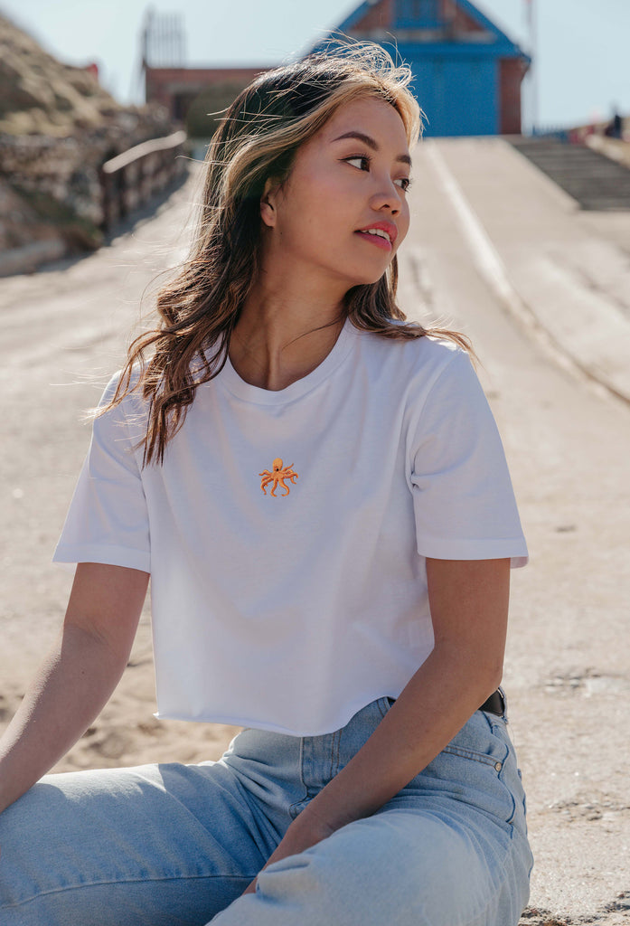 octopus womens cropped t-shirt Big Wild Thought