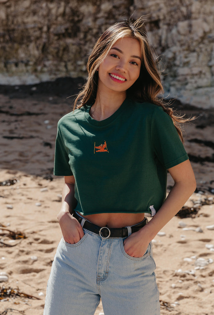 orangutan womens cropped t-shirt Big Wild Thought