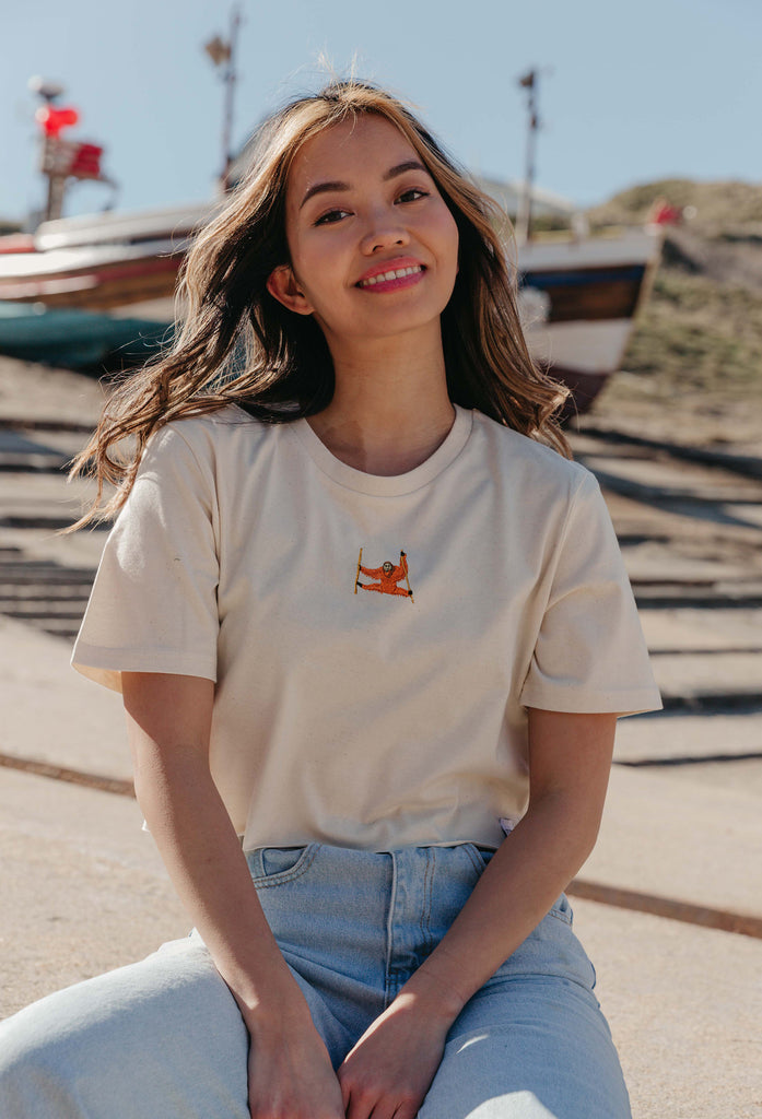 orangutan womens cropped t-shirt Big Wild Thought