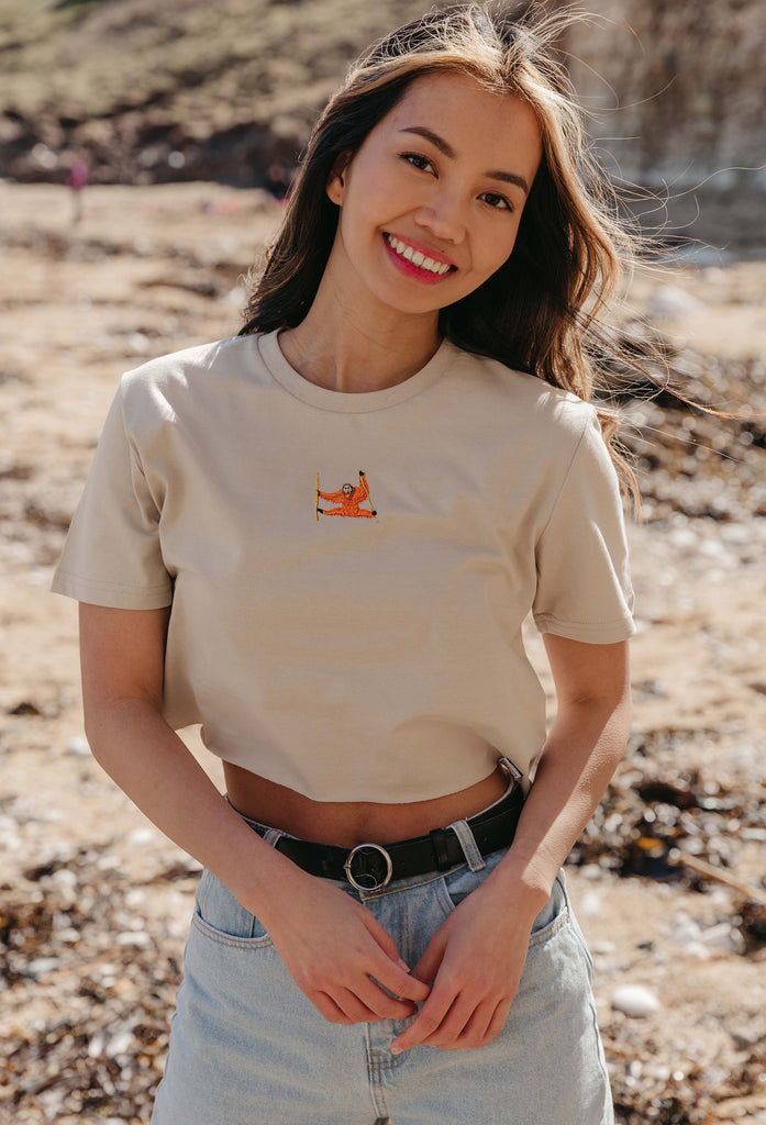 orangutan womens cropped t-shirt Big Wild Thought