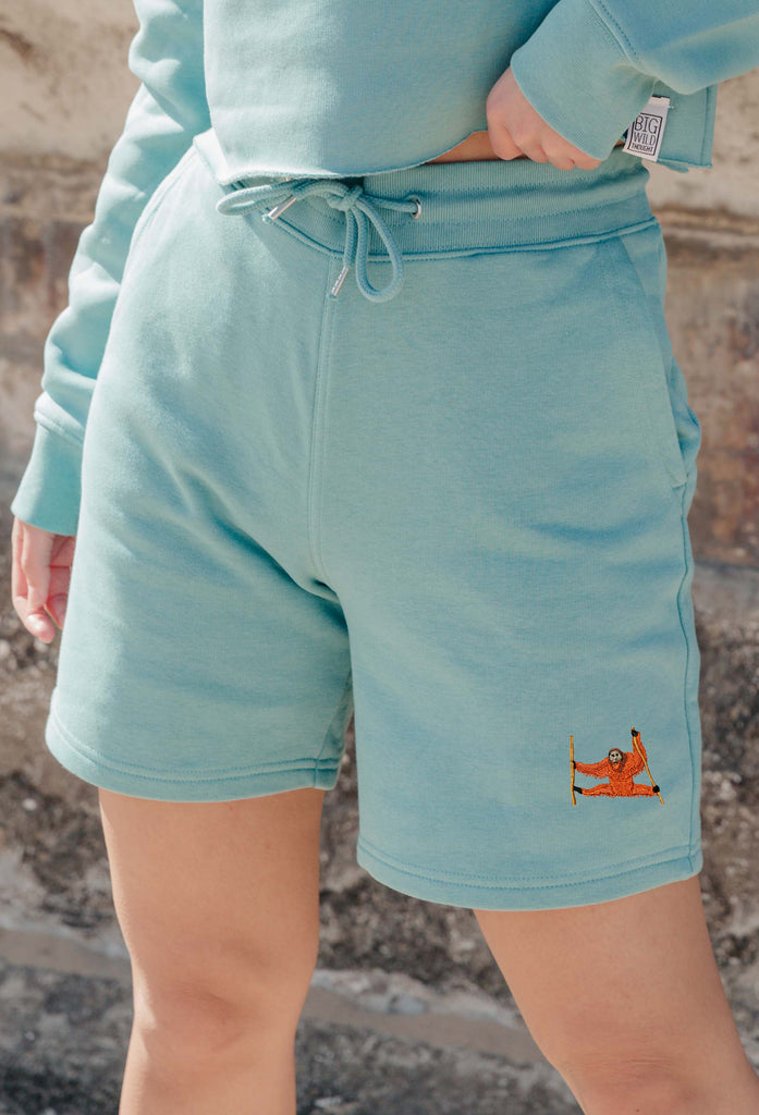 orangutan womens sweat shorts Big Wild Thought