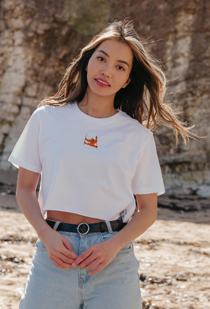 orangutan womens cropped t-shirt Big Wild Thought