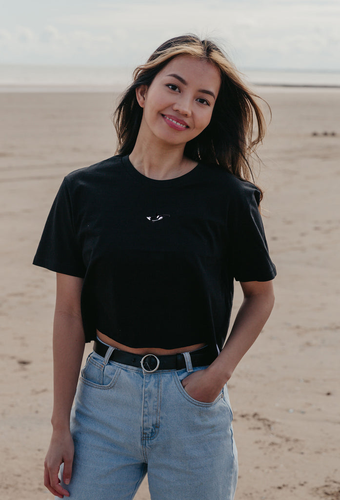 orca womens cropped t-shirt Big Wild Thought