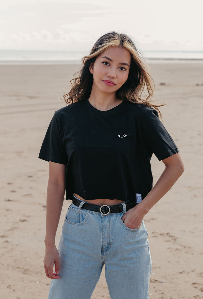 orca womens cropped t-shirt Big Wild Thought