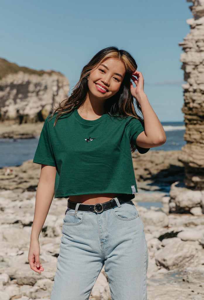 orca womens cropped t-shirt Big Wild Thought