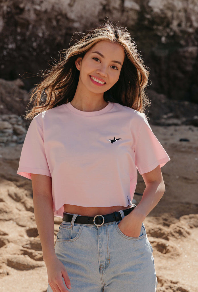 orca womens cropped t-shirt Big Wild Thought