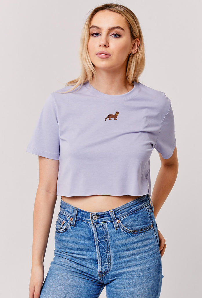 otter womens cropped t-shirt Big Wild Thought