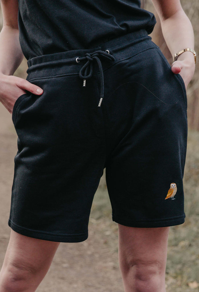 barn owl womens sweat shorts Big Wild Thought