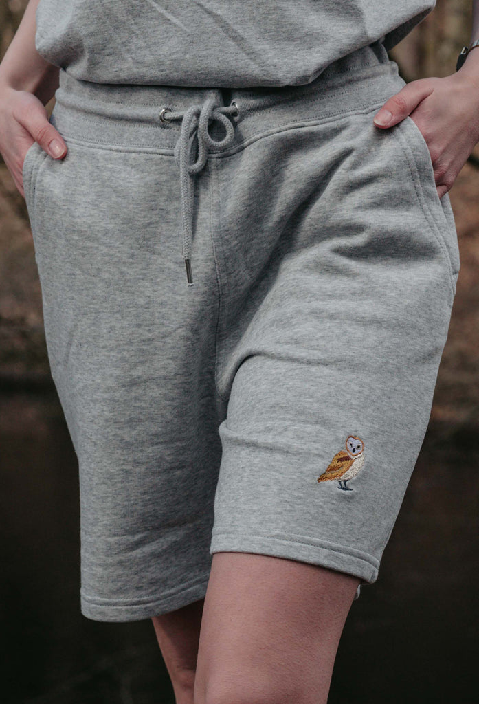 barn owl womens sweat shorts Big Wild Thought