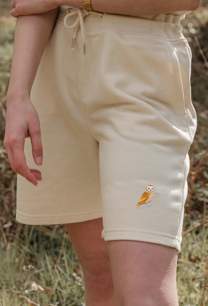 barn owl womens sweat shorts Big Wild Thought
