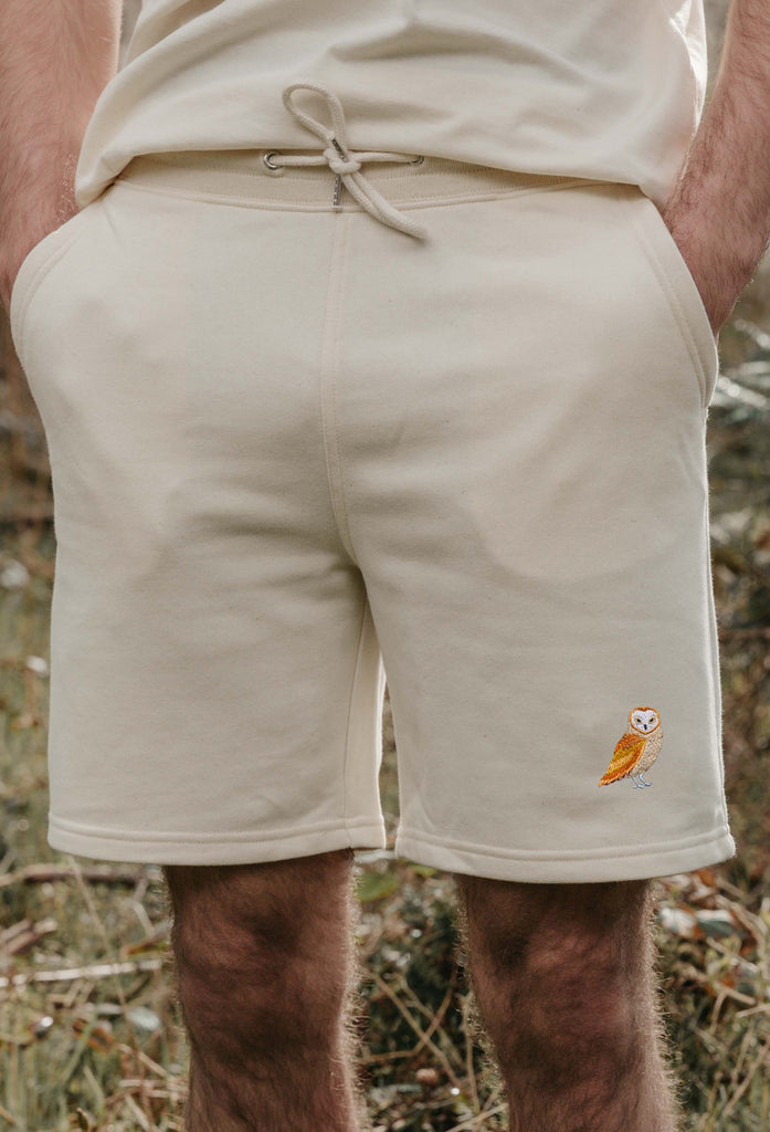 barn owl mens sweat shorts Big Wild Thought