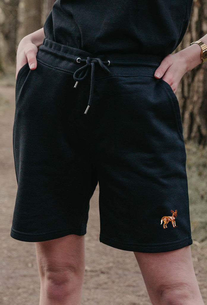 painted dog womens sweat shorts Big Wild Thought