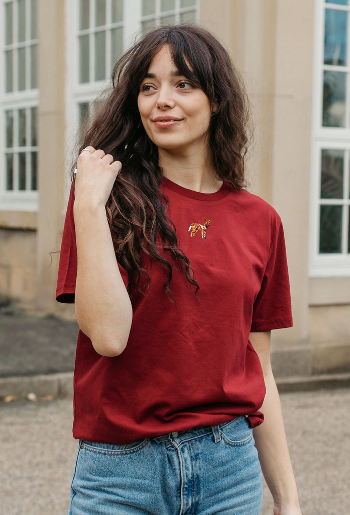 painted dog womens t-shirt Big Wild Thought