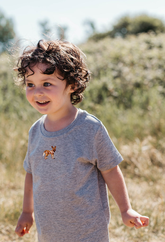 painted dog childrens t-shirt Big Wild Thought