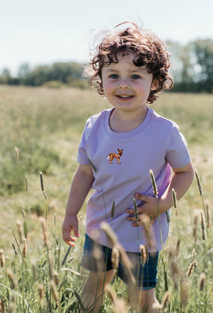 painted dog childrens t-shirt Big Wild Thought