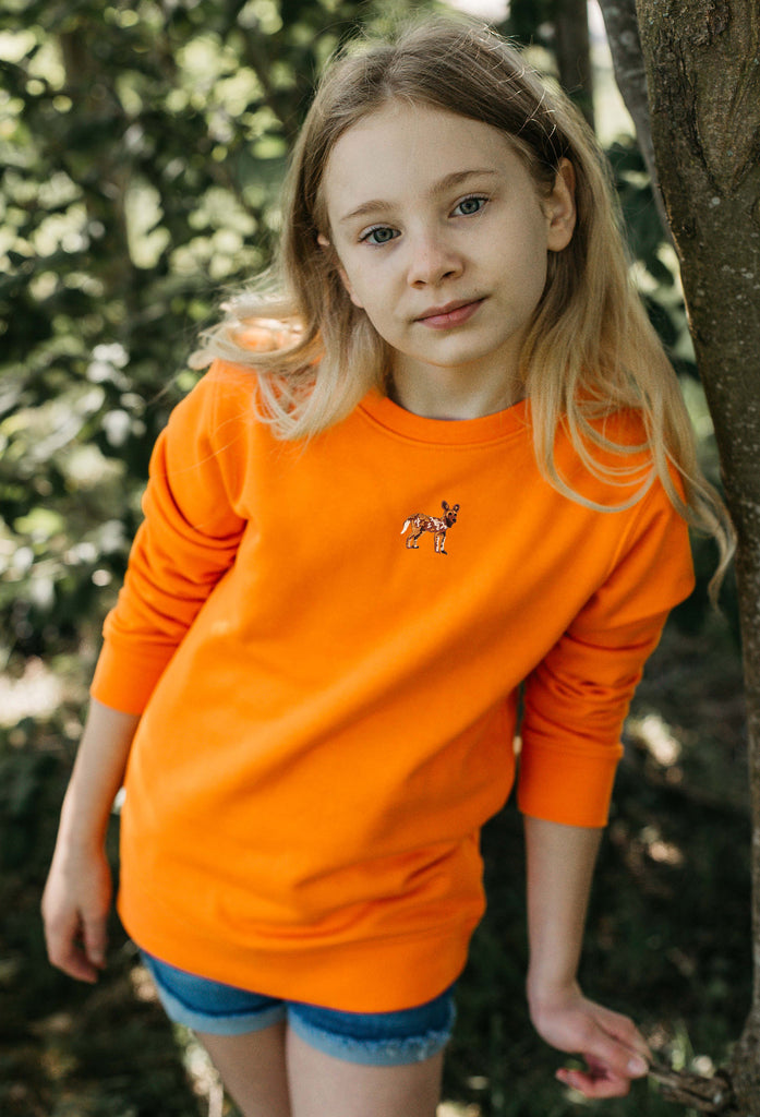 painted dog childrens sweatshirt Big Wild Thought