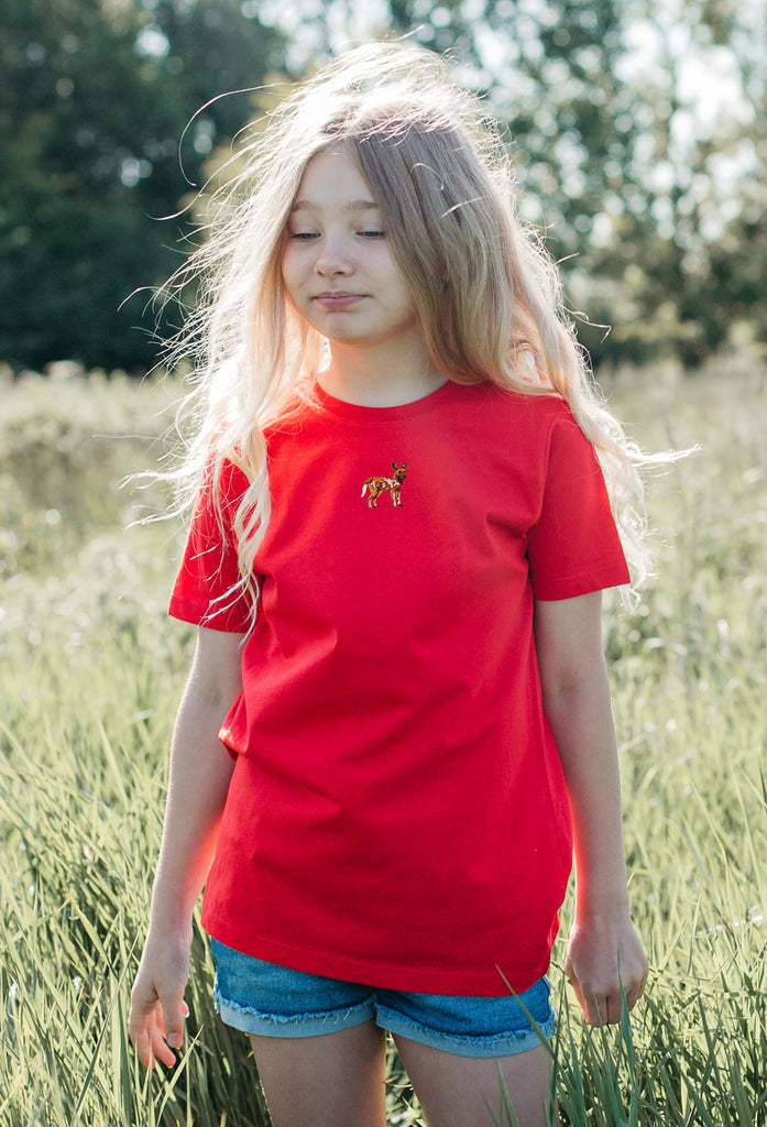 painted dog childrens t-shirt Big Wild Thought