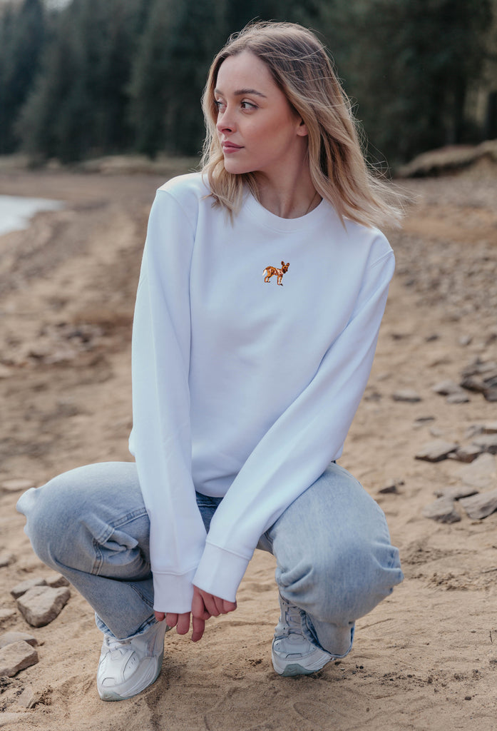 painted dog womens sweatshirt Big Wild Thought
