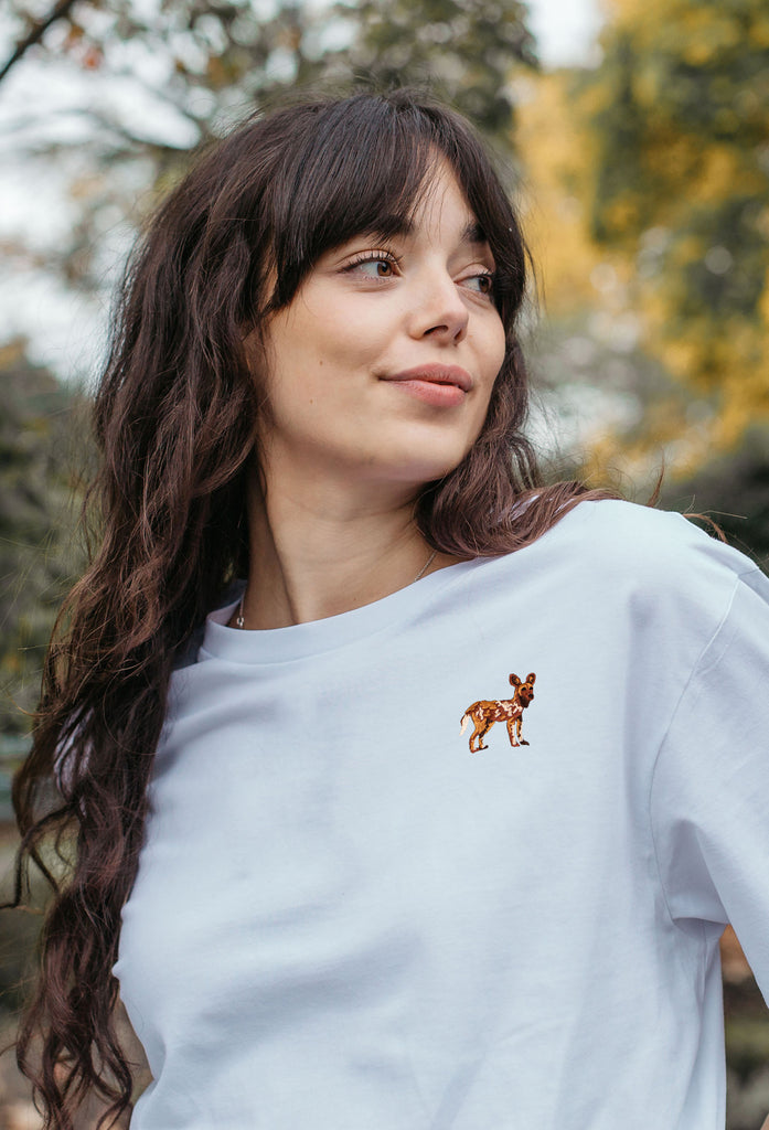 painted dog womens t-shirt Big Wild Thought