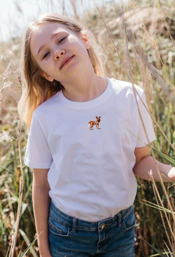 painted dog childrens t-shirt Big Wild Thought
