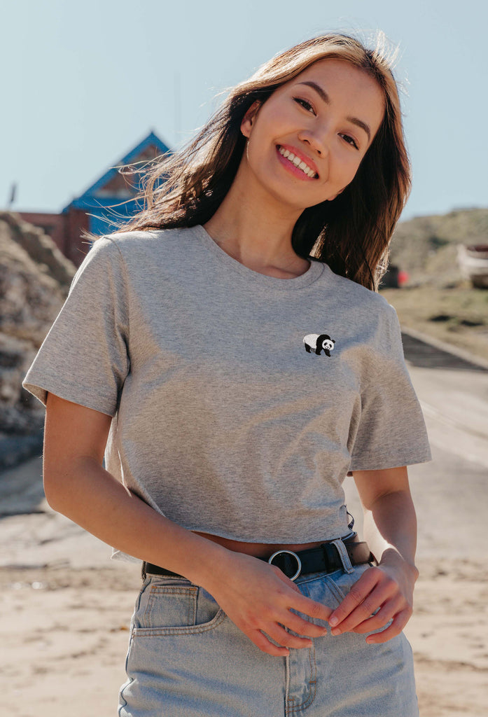 giant panda womens cropped t-shirt Big Wild Thought