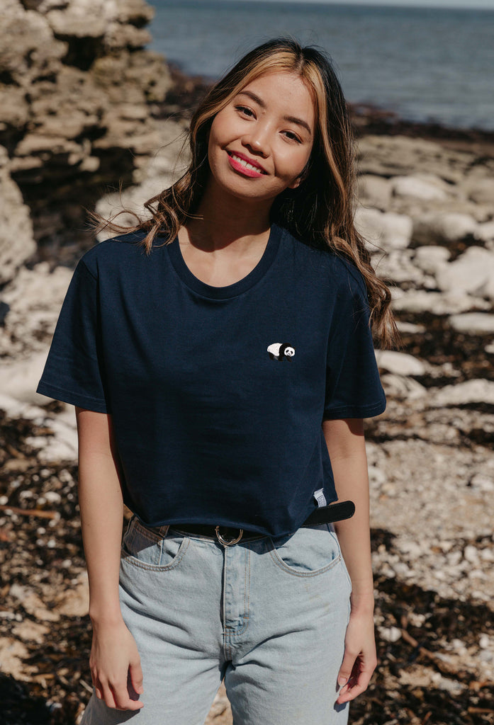giant panda womens cropped t-shirt Big Wild Thought