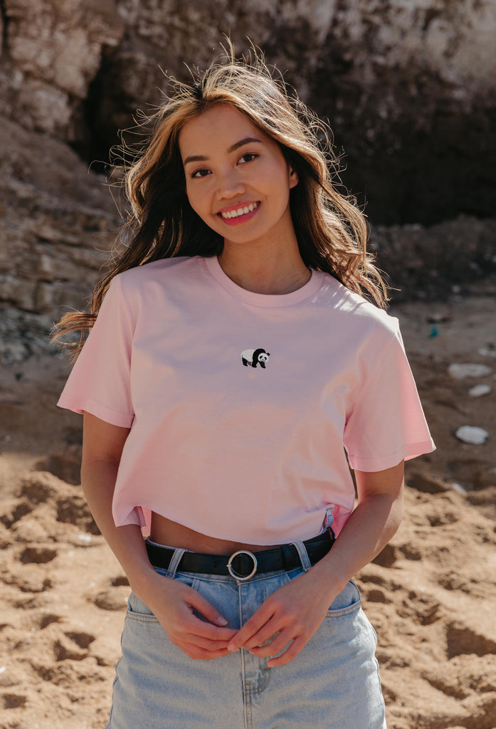 giant panda womens cropped t-shirt Big Wild Thought