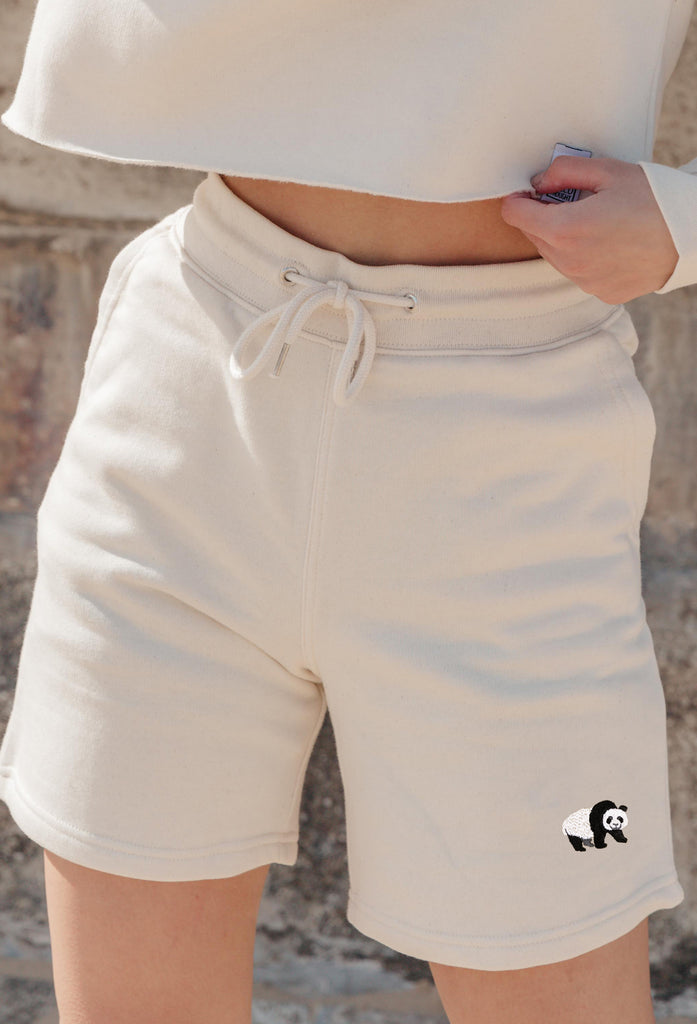 giant panda womens sweat shorts Big Wild Thought