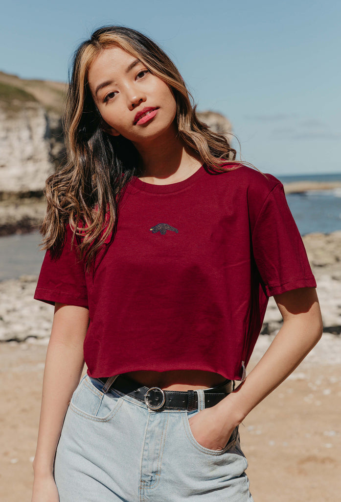 pangolin womens cropped t-shirt Big Wild Thought