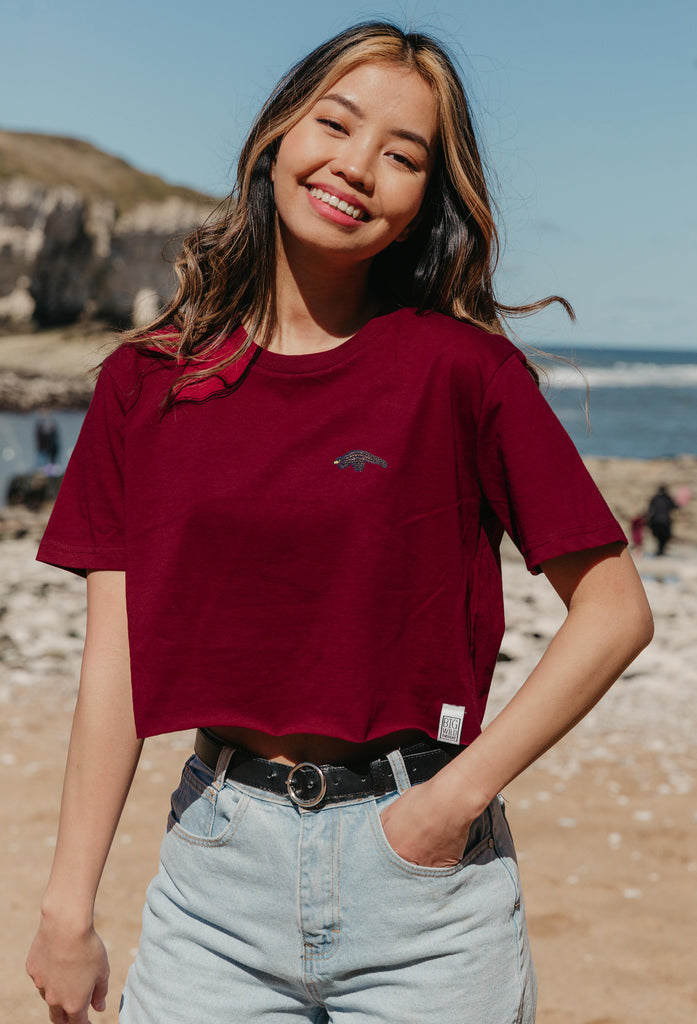 pangolin womens cropped t-shirt Big Wild Thought