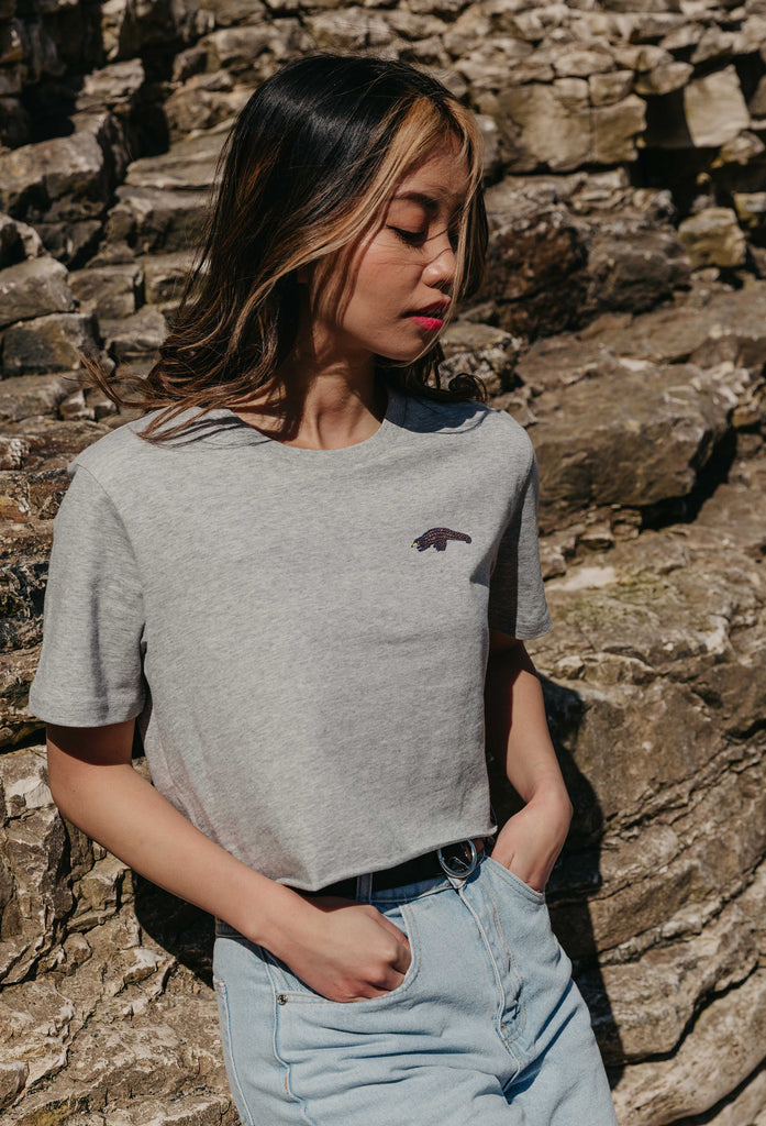 pangolin womens cropped t-shirt Big Wild Thought