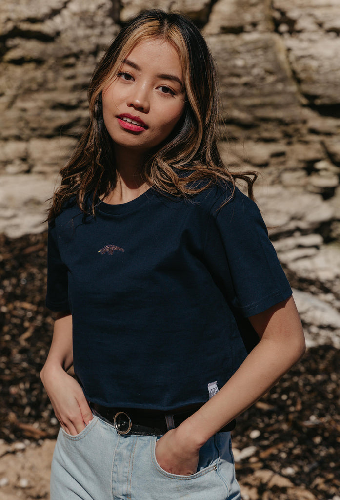 pangolin womens cropped t-shirt Big Wild Thought