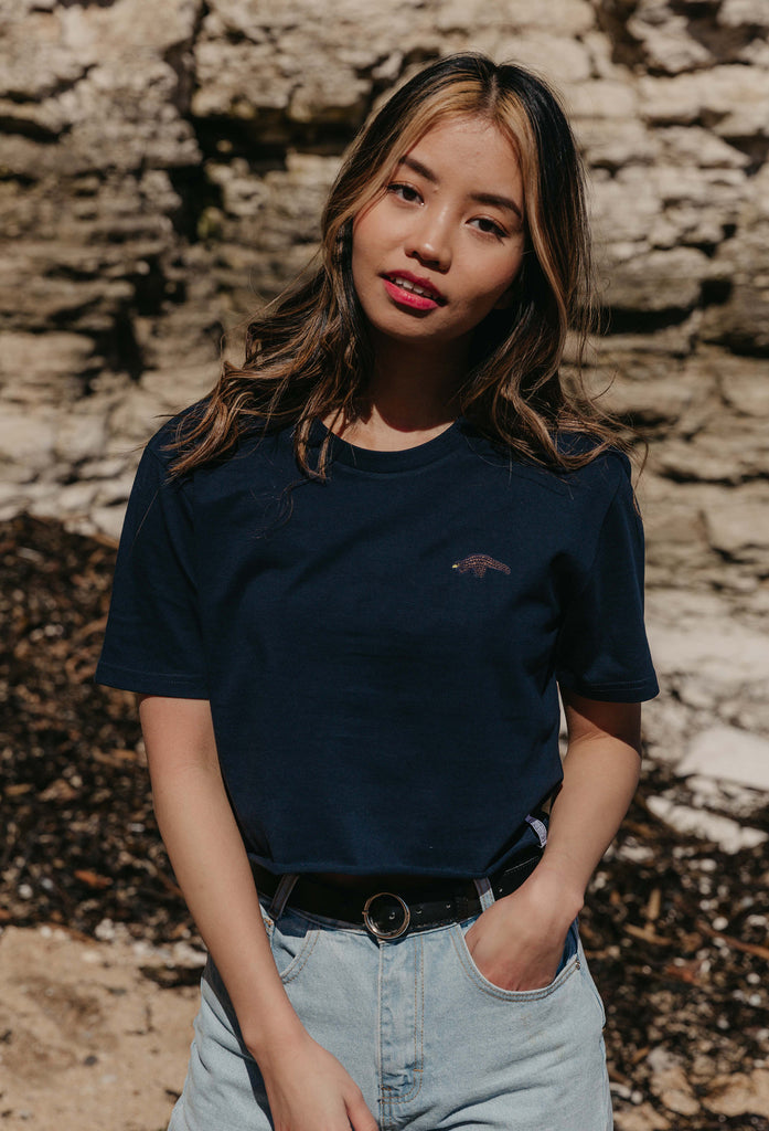 pangolin womens cropped t-shirt Big Wild Thought