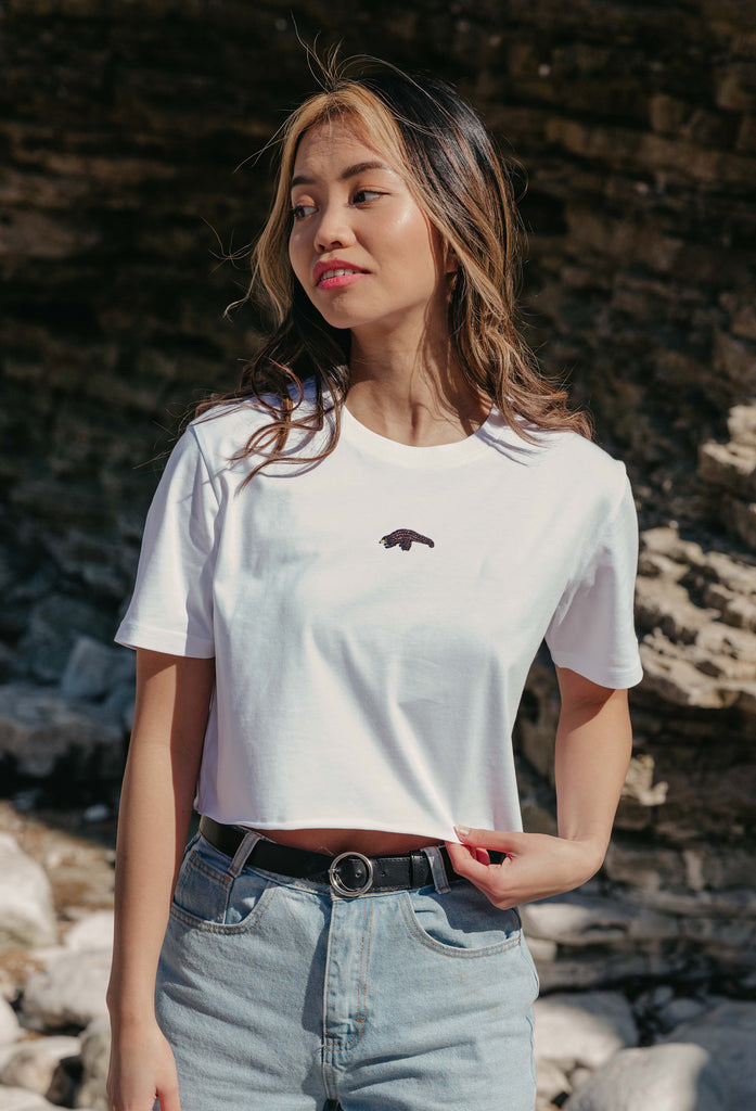 pangolin womens cropped t-shirt Big Wild Thought