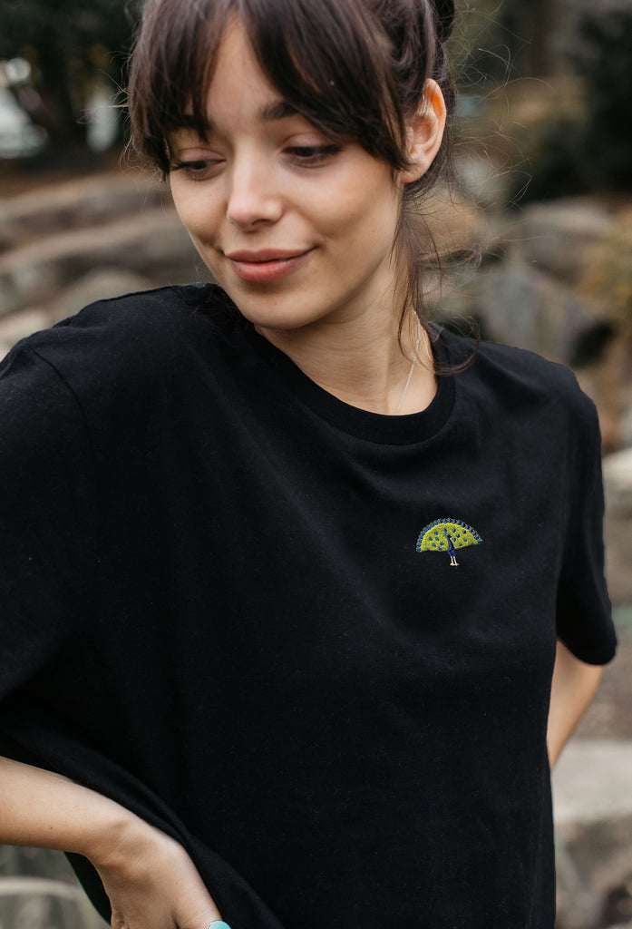 peacock womens t-shirt Big Wild Thought