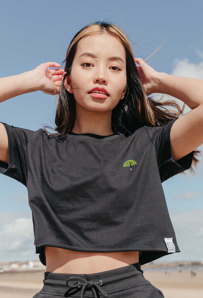 peacock womens cropped t-shirt Big Wild Thought