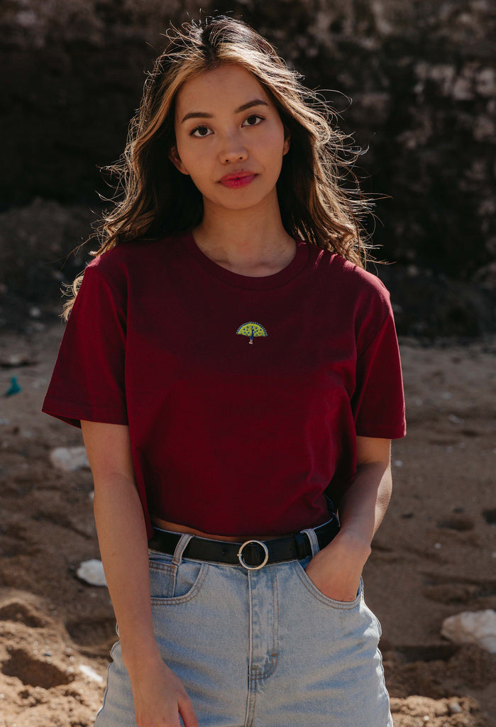 peacock womens cropped t-shirt Big Wild Thought
