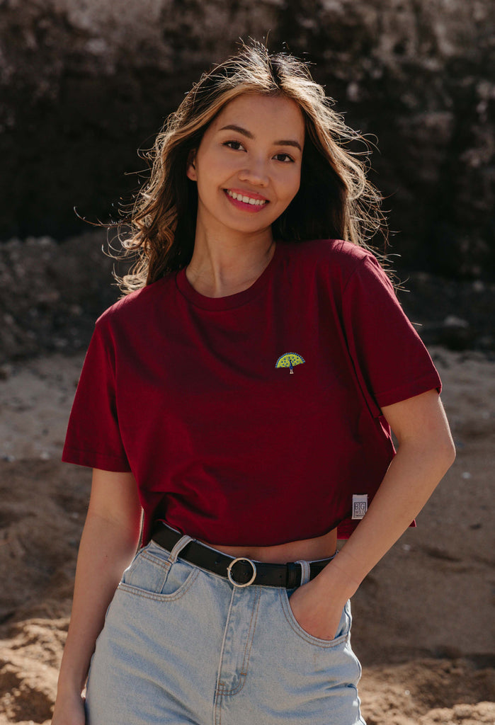 peacock womens cropped t-shirt Big Wild Thought